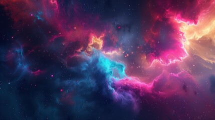 multi-colored space and universe in rainbow colors. concept space, galaxies, colored, cosmic smoke