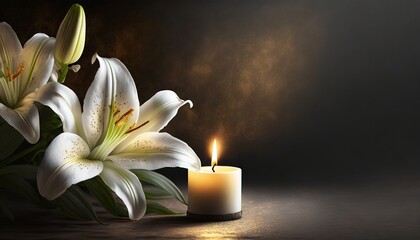 candles and flowers