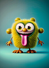 Cute and charming Monster, Copy Space