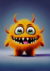Cute and charming Monster, Copy Space