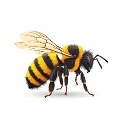 Adorable Cartoon Bee: Solo Flight Illustration