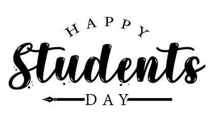 International Students day lettering vector illustration.