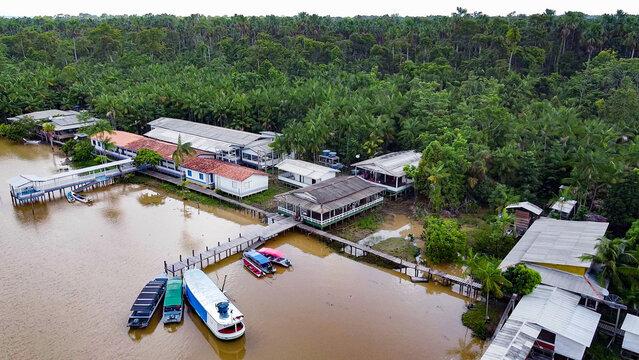 Imagem a&eacute;rea da Ilha das Cinzas, Arquip&eacute;lago do Maraj&oacute;, Par&aacute;, Brasil