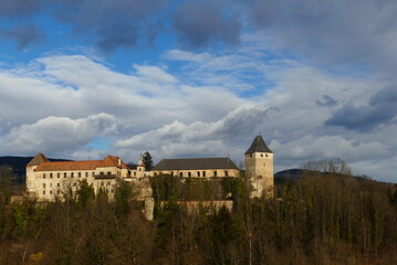 Fototapeta premium Blick auf Burg Thalberg, Wechselland, Steiermark (7)