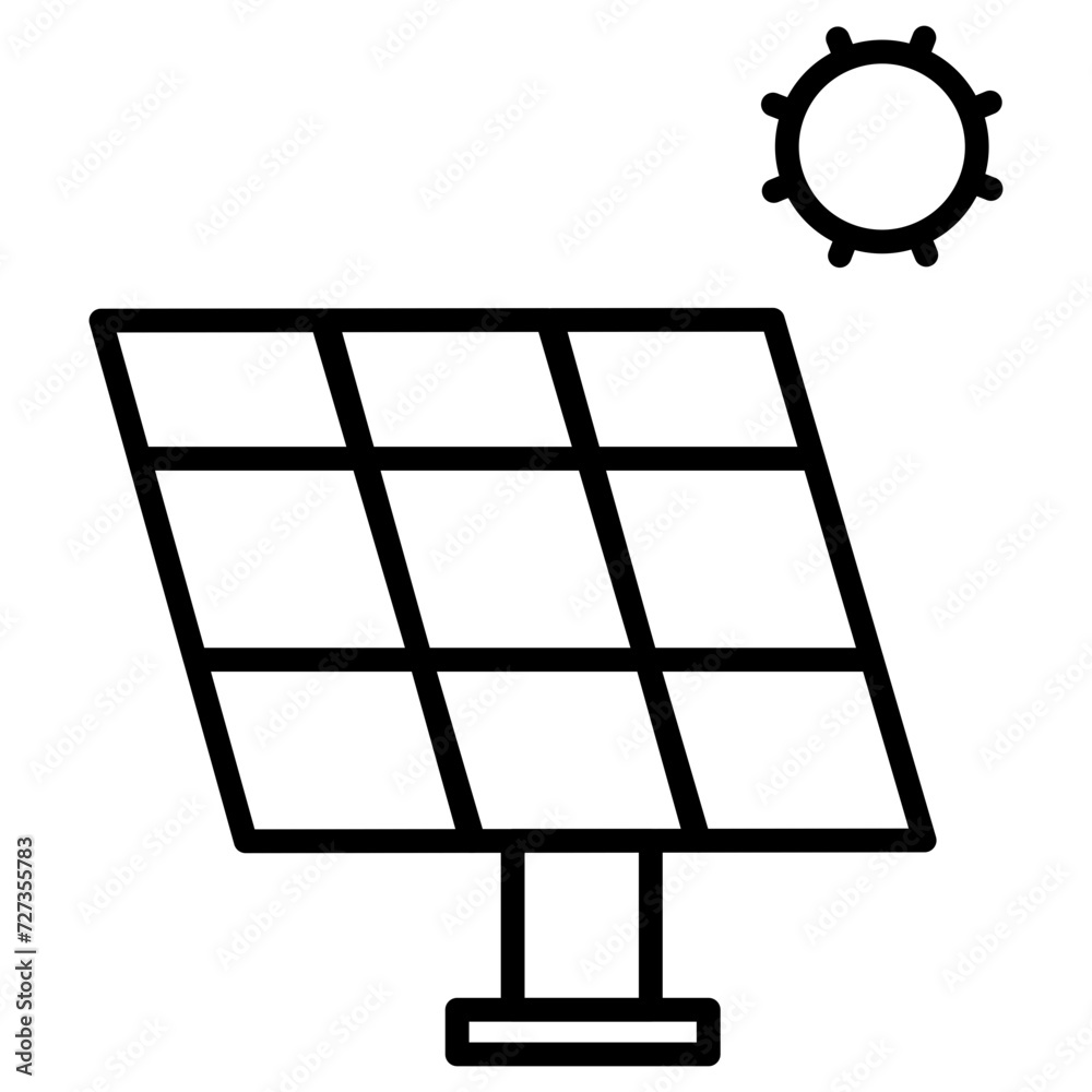 Poster solar panel icon