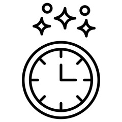 New Year Clock Icon