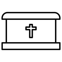 Fototapeta premium Coffin Icon