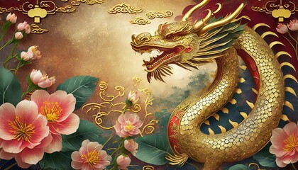 Obraz premium chinese dragon statue