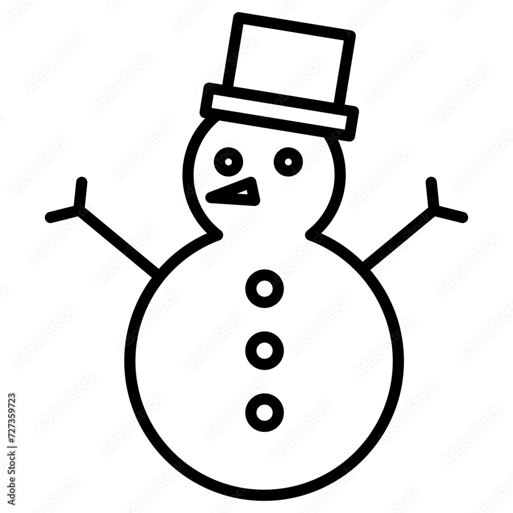 Poster snowman icon