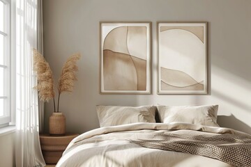 Fototapeta na wymiar Abstract minimalist nordic vibrant wallpaper, design, decor style that captures the essence of art, with bold brushstrokes and a dynamic color palette that evokes a sense of passion and creativity.