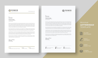 Creative modern and minimal corporate letterhead design, new letterhead template, company business letterhead design