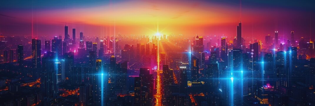 Futuristic Cityscape at Twilight © Viktor