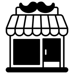 Hair Salon glyph and line vector illustration