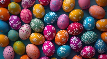 Colorful Easter eggs background