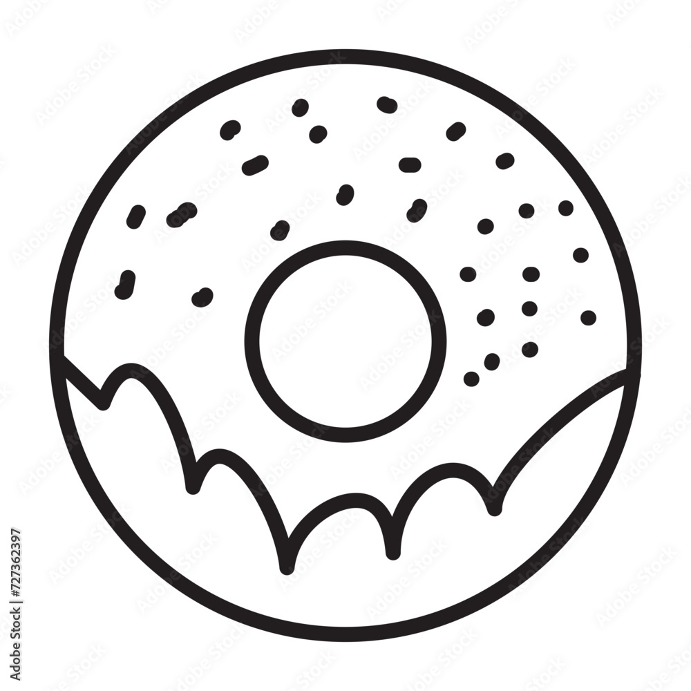 Wall mural donuts icon