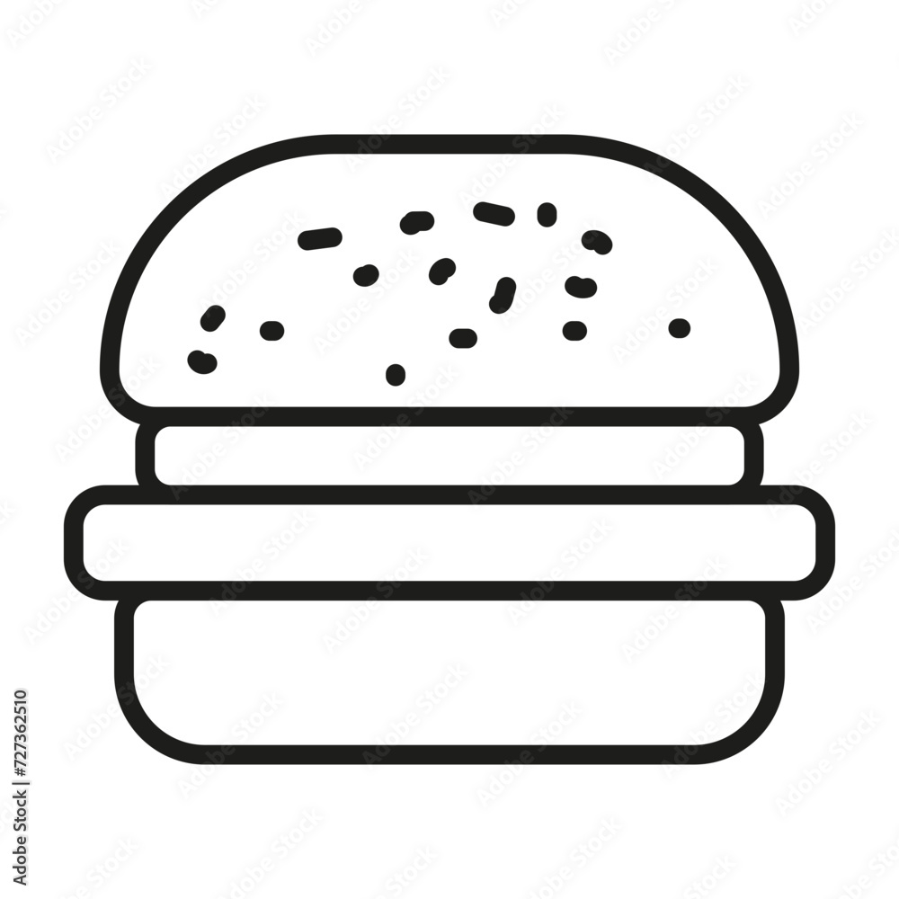 Sticker Burger Icon