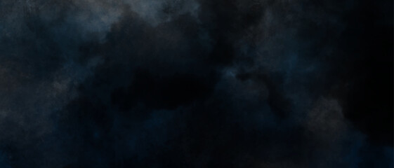 Black blue grunge texture. Dark blue watercolor background