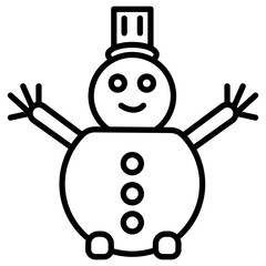 Snowman Without Snow Icon
