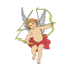 Obraz premium The Best Illustration Cupid Vector