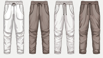 Set of pants vector.