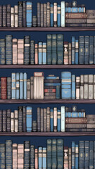 Vintage Books on Shelves