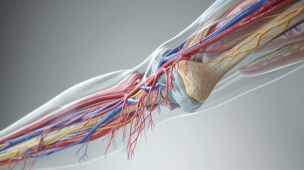 Obraz na płótnie Canvas Compressed sciatic nerve in humans.