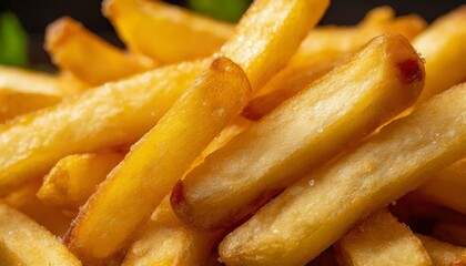 French fries selective focus macro banner