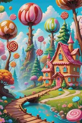 Candy-colored landscapes paint an enchanting fantasy world 