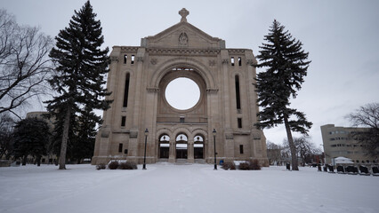 church in the snow