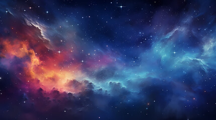 Fototapeta premium Gradient abstract stars background, starry night sky