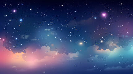 Obraz premium Sparkling starry night sky background