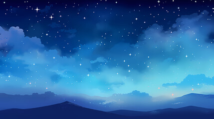 Sparkling starry night sky background