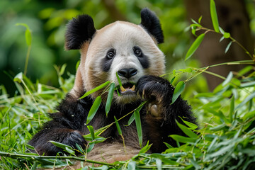 a cuddly panda eating bamboo and rolling on the grass --ar 3:2 --v 6 Job ID: 0cc4d509-4b3e-4ea2-90b5-7bd789a603c7