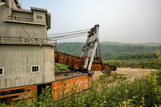 Old historical Dredge No. 4, National Historic Site, Yukon, Canada