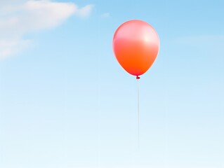 Obraz premium Balloon Lifting Off Aspiration and Freedom Isolated on White Background AI Generated
