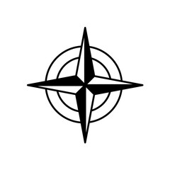 Compass rose, world directions, map compass icon - obrazy, fototapety, plakaty