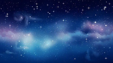 Sparkling starry night sky background