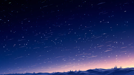Fototapeta premium Mysterious star themed gradient background with countless twinkling stars