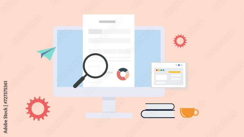 Wall mural software development process - an animated illustration as mp4 file