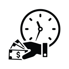 Time is money icon.