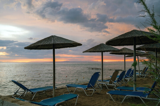 Landscape with Drosia and Belussi beach, Zakynthos islands, Greece
