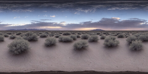sunrise over the desert Full 360 degrees seamless spherical panorama HDRI equirectangular...
