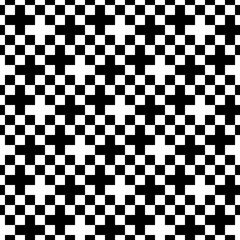 Fototapeta premium Seamless pattern. Tribal wallpaper. Ancient mosaic. Tribe motif. Digital paper for web design, textile print. Ethnic embroidery background. Crosses ornament. Ethnical folk image. Vector artwork.