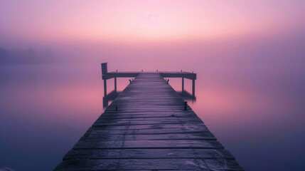 solitary boat dock on a lake