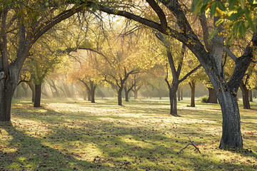 Fototapeta premium Peaceful landscape in the countryside at the end of the day