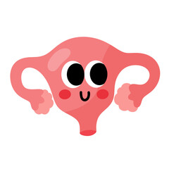 organ womb cartoon character