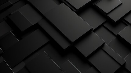 3D black cube shape background with a super black, Futuristic OLED-friendly design, showcasing a high-tech and minimalist modern