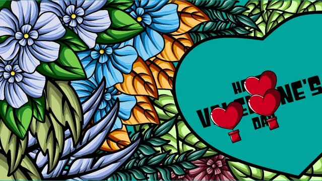a Valentine's Day animation with a nature theme