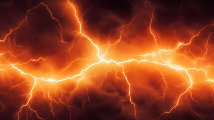 Lightning on the sky, gloomy ominous storm clouds background
