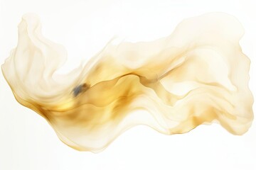 Abstract Wave in warm gold and yellow collors, Watercolor and Marble Art